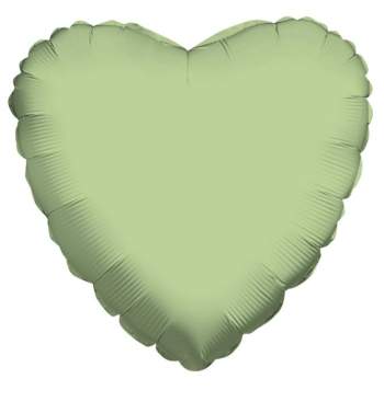 Сердце оливковый сатин фото
