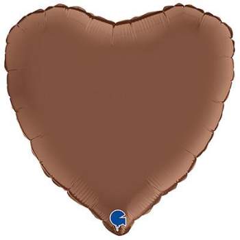 Сердце шоколад сатин фото