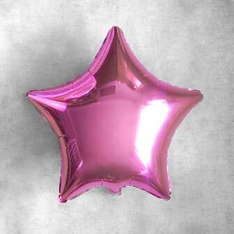 Шар звезда розовая фото