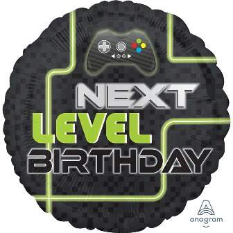 Шар круг "Next Level Birthday" фото