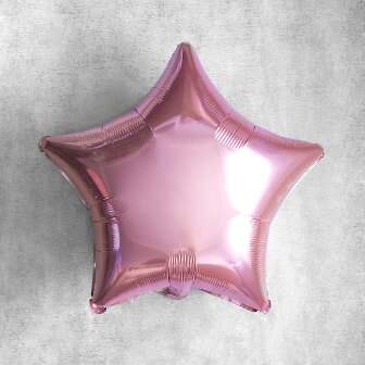 Шар звезда нежно-розовая фото