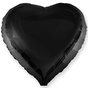 Шар сердце, Черное / Пастель Black фото