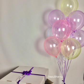 Коробка с шарами "Пузырьки" фото