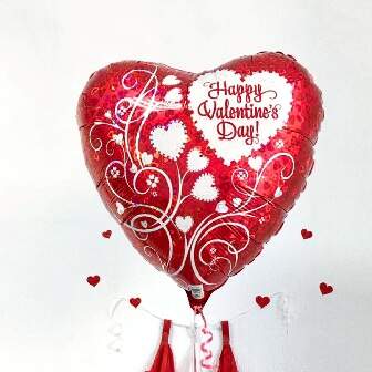 Шар сердце "Happy Valentines Day" фото