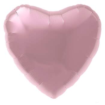Шар сердце, Розовые светлые/ satin pink фото