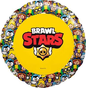 Шар круг желтый  "Бравл старс / Brawl Stars" фото