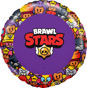Шар круг фиолетовый "Бравл старс / Brawl Stars" фото