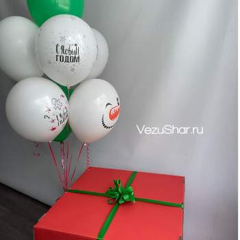 Коробка с шарами «С Новым Годом» фото