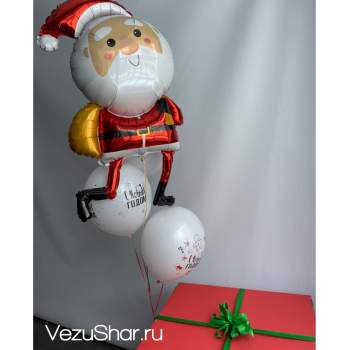 Коробка с шарами «Санта» фото