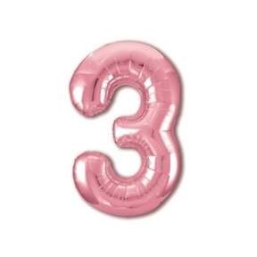 Розовая цифра "3" фото