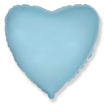 Шар Сердце, Светло-голубой / Baby blue фото