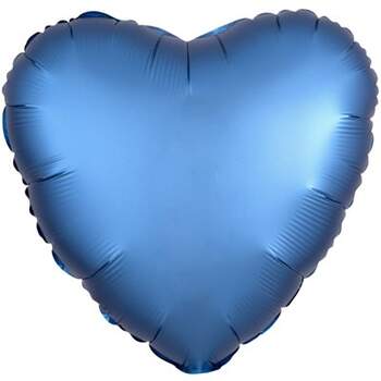 Сердце сатин синее фото