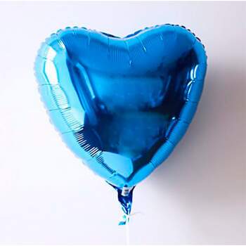 Сердце синее металлик фото