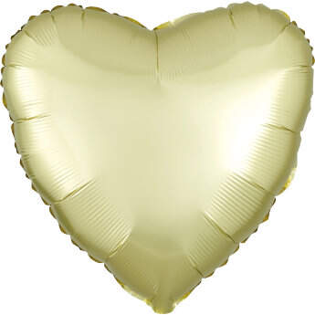 Шар сердце, Светлое Золото Сатин / Gold Satin фото