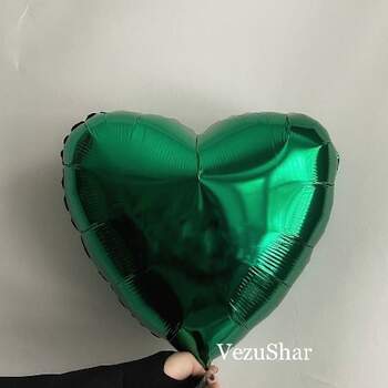 Шар сердце Изумруд Зеленый фото