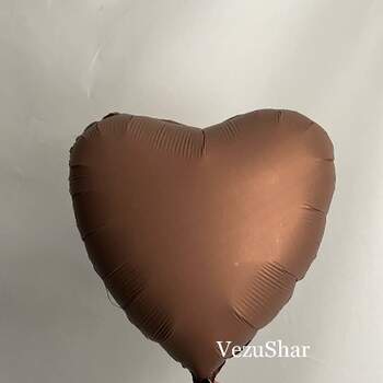 Шар Сердце Сатин шоколад фото