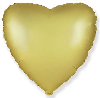 Шар сердце Золото Сатин  Gold Satin фото