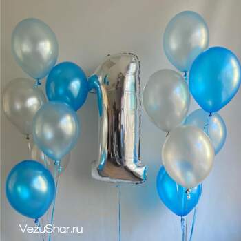 Набор воздушных шаров "Синий иней" фото